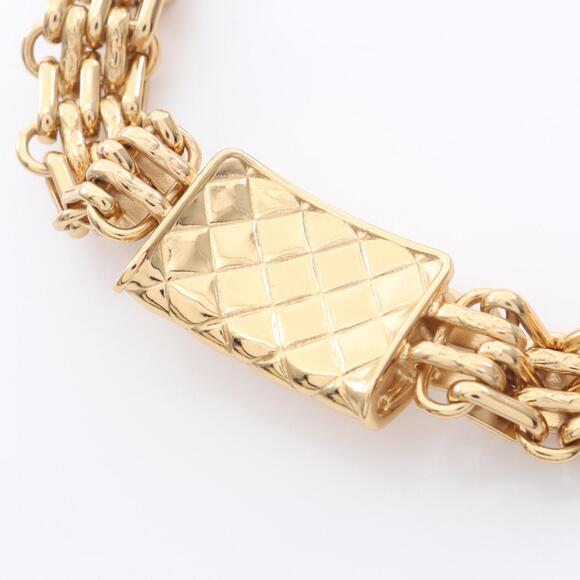 Chanel Coco Mark Back Motif Choker Accessory, Gold Plated, Women's - Picture 3 of 6